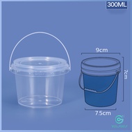 Yolanda ถังน้ำแข็งพลาสติก 300ml 500ml 1000ml กระปุกเก็บอาหารมีฝาโปร่งใส Clear Plastic Bucket