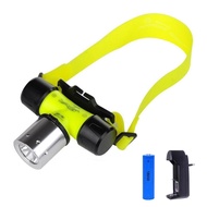 Asafee 50M 800LM XML T6 LED Underwater Head Light Waterproof Diving Headlight Flashlight Torch for N