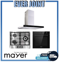 Mayer MMSS633 [60cm] 3 Burner Stainless Steel Gas Hob + Mayer MMCH407I [90cm] Chimney Hood + Mayer MMDO8R [60cm] Built-in Oven with Smoke Ventilation System Bundle Deal!!