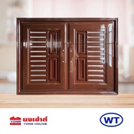 WT บานซิงค์คู่ UPVC รุ่น VC บานซิงค์ บานคู่ สีน้ำตาล สีขาว สีสัก ขนาด 87X66X10 CM. บานซิงค์คู่สีสัก