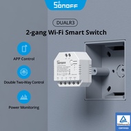 SONOFF DUALR3 / DUALR3 Lite Smart Wifi Switch 2 Way Control DIY MINI Switch Power Metering 2 Gang Vo