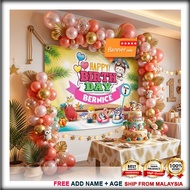 Banner Birthday - Animal / Bear / Penguin / Bird / Badanamu / Puppies / Song