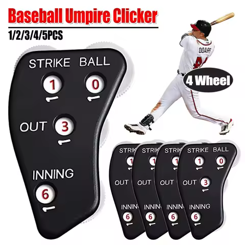 1-5pcs Umpire Gear 4 Wheel Baseball Umpire Clicker Handheld Baseball Softball Game Counter Referee I