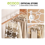 Set of 5 new generation ECOCO pants and skirt hangers, high quality anti-wrinkle PP plastic, smart m
