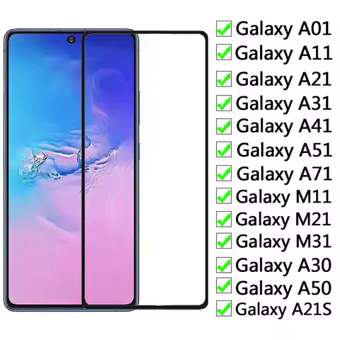 9H Protective Glass For Samsung Galaxy A01 A11 A21 A31 A41 A51 A71 Screen Protector M01 M11 M21 M31 