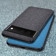 Google Pixel 6 Pro 5a Pixel 5 4A 5a 5G Canvas Cloth Fabric Texture Soft Shockproof Leather Cover Case