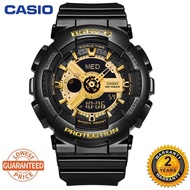 (Hot sale)Baby-G BA110 baby g Black Gold Wrist Watch for Women Sport watches G Casios Shocks