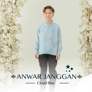 Dara - Anwar Janggan Denim Boys Shirt / Kemeja Anak Laki-Laki / Kemeja Couple / Sarimbit Raya
