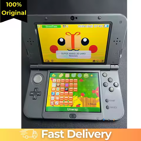 Refurbished 100%Original Hacked New 3DS XL/LL Tested work Game Console Homebrew FBI hShop/ Region Fr