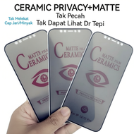Ceramic Matte Privacy Screen Protector for iPhone Anti Spy Finger Print