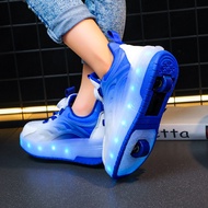 Heelys Kids Shoes, Boys Double Wheel Flashing Lights, Girls Roller Skates, Swivel Buckle, Student Sp