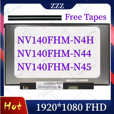 NV140FHM-N4H NV140FHM-N44 NV140FHM-N45 14.0" Laptop LCD Screen IPS 30pins