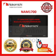 Nakamichi NAM 1700 - 2DIN-7'' W/MP5, MIRRORLINK, BT, MKV, FLV PLAYER - NO DVD Double Din Player