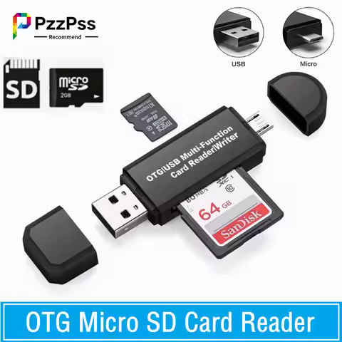 PzzPss OTG Micro SD Card Reader USB 2.0 Card Reader 2.0 For USB Micro SD Adapter Flash Drive Smart M