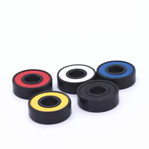 608RS ABEC-9 Skateboard 608-Color Scooter Bearings 8x22x7 mm 10Pcs 608 V RS Surface Black PA66 Cage 