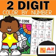 [PDF] Color by Number 2 Digit Addition Printable Coloring Sheets with Answer Keys - 32 pages