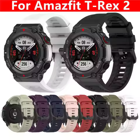 Silicone Band For Amazfit T-Rex 2 Strap Watchband Bracelet Accessories For Huami Amazfit T Rex 2 Rep