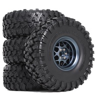 RS | 4pcs Metal 2.2 RC Beadlock Wheels and Tires 132mm OD for TRX-4 SCX10 II 90046 D90 1/10 RC Crawl