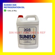 (1 Gallon) COMPRESSOR OIL SUNISO 3GS (3.78 litre) / R22 COMPRESSOR OIL / 3GS OIL Minyak Compressor