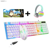 ❦STX 540 Gaming Keyboard And Mouse Headset Set With Mouse Pad RGB Combo (4 in 1) RGB Keyboard Mouse