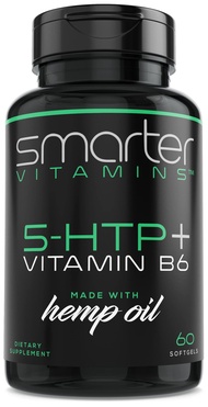 200mg 5-HTP + Vitamin B6, Natural Stress Relaxation, Mood & Sleep Boost, Extended Time Release, 60 s
