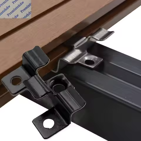 100Pcs Stainless Steel Hidden Composite Decking Clip WPC Deck Fastener