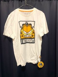 (全新)L碼 Babiboo Garfield T-shirt Tee 加菲貓白色短袖T裇 上衣