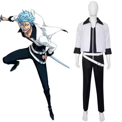 IN STOCK Thousand-Year Blood War Arrancar Sexta 6th Espada Grimmjow Jaegerjaquez Cosplay Costume Ani