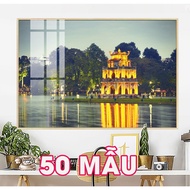 Old and present Hanoi paintings / Hanoi landscape paintings / Hanoi street paintings, restaurant dec
