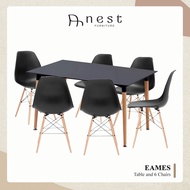 (NEST) EAMES Table and 6 Chairs / Dining Set / Table Set / Bulky