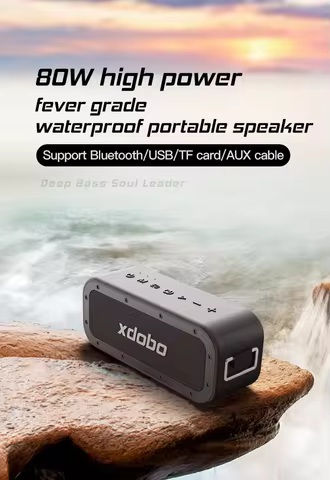 Original XDOBO 1983 Plus 80W Wireless Bluetooth Speaker Deep Bass Soundbar Outdoor Waterproof Speake