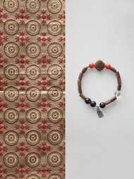 原創手工印尼沉香木和田玉糖牌南紅手串s925銀生日禮物開運手鏈