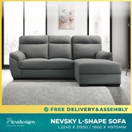 L Shape Sofa 3 Seater Anti Cat Scratch Fabric NEVSKY Flexidesignx