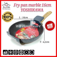 16cm non-stick marble induction frying pan YOSHIKAWA MC-160-01/ fry pan