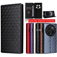 Card Slot wallet Bracket Casing For Xiaomi 14 Pro 14Pro 14Ultra 5G 2024 Xiaomi14 Ultra Xiaomi14Pro Xiaomi14Ultra 5G 2024 Leather Phone Case Shockproof Protection Cases