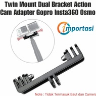 Twin Mount Dual Bracket Action Cam Adapter Gopro 8 9 Insta360 One R impot77 Let's Buy