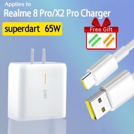 For Realme 8 pro charger Realme 65W Charger for realme x2 PRO OPPO Reno 6 Reno 5 Find F19 Pro Q2 XT