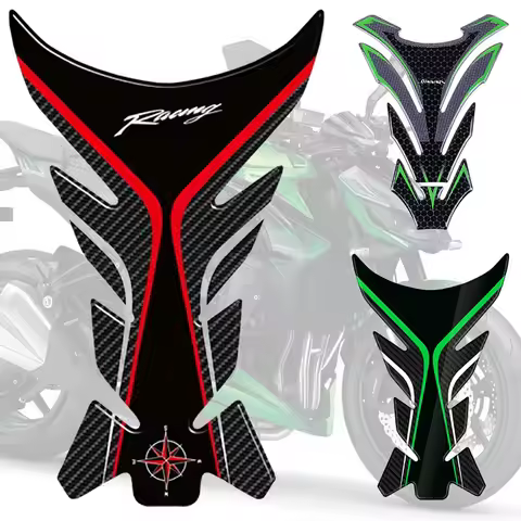 MOTO Carbon Fiber Reflective Motorcycle Fuel Tank Pad Decals Sticker ​For Kawasaki Z900 Z1000 Z650 Z