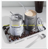 Bình/Ly/Cốc giữ nhiệt Iced Americano 300ml & 600ml_Kèm sẵn ống hút inox