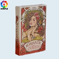 10.5*7.5cm Romantic Lenormand Oracle Floral Motifs of The Art Nouveau Style 37 Pcs Cards (with 1 Spe