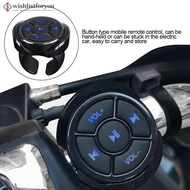 Wishlistforyou Car Wireless Bluetooth Media Button Remote Controller Motorcycle Bike Steering Wheel 