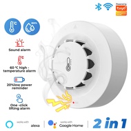 Tuya 3 in 1 Temperature Humidity smoke Sensor Fire Alarm WiFi Smart smoke Temperature Humidity Detec