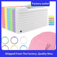 300 Pack Index Cards, 3inch X 5inch Ruled Index Cards with Ring, Colored Lined Flash Cards, Both Sid