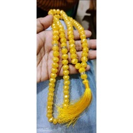 10MM YELLOW SPARKLING CRYSTAL TASBIH 99 PIECES