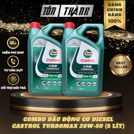 [ Combo bảo dưỡng ] 2 Bình Nhớt động cơ CASTROL CRB TURBOMAX 20W50 (5 Lít)+ Súc động cơ Castrol