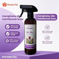 PETWALK Ubat Kutu Kucing Spray 猫狗除跳蚤喷雾 Natural Flea Killer Anti Tick Mite Pet Spray Hilangkan Gatal 