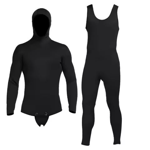3mm Split Body Diving Suit with Suspenders Diving Suit for Outdoor Swimming Snorkeling and Diving Su