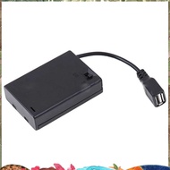 3XAA Battery Case with Cover and Switch Connected to USB Female Connector USB Female Socket Battery 