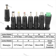 Universal  8 Tips 5.5x2.5mm 4.0x1.7 3.5x1.35mm 4.8x1.7mm DC male female terminal AC Power Adapter Co