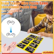 [stylishlife] Chinese Puzzle Ring Educational Wire Puzzle Game Mind Logic Iq Test Metal Puzzle Ring 